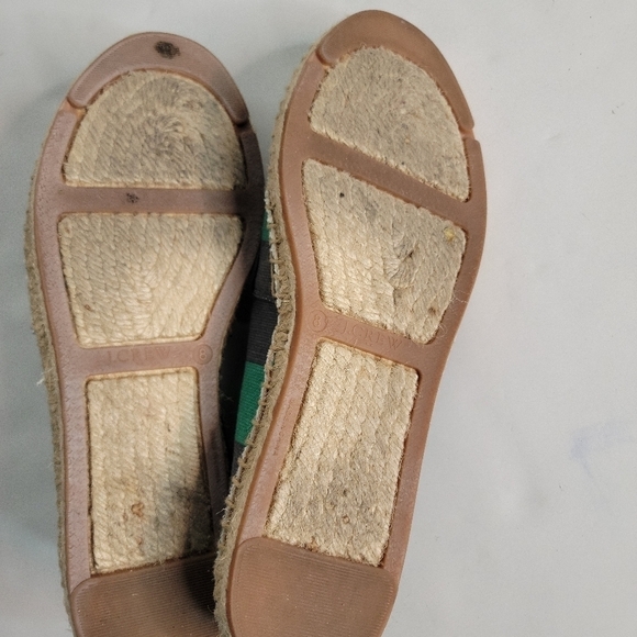 J Crew Striped Canvas Espadrilles Sz 8 Loafers - Picture 5 of 6